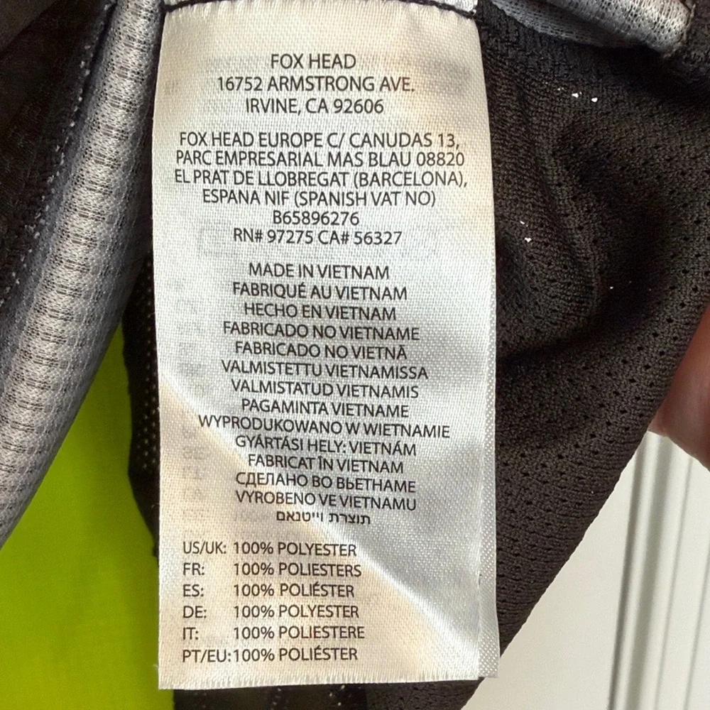 Fox Racing Neon Yellow and Charcoal Jersey Large - Picture 7 of 8